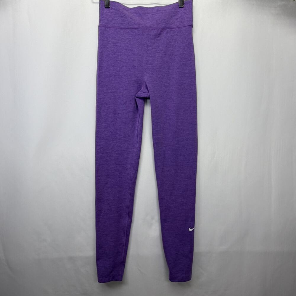Nike Womens Training Dri-FIT Nike One‎ Tight Purple Mid Rise Sz XL